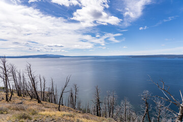 Lake Butte Overlook, Yellowstone National Park, Wyoming. Yellowstone Lake
