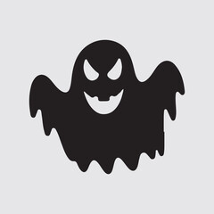 Ghost scary horror silhouette hand drawing element
