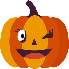 Spooky Jack o lantern with an angry expression.