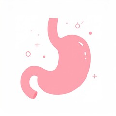 Fototapeta premium Pink stomach graphic
