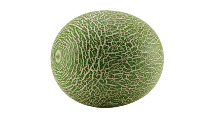 Obraz premium Fresh Whole Green Cantaloupe Melon with Netted Skin Isolated