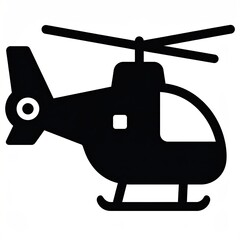 Silhouette of a helicopter