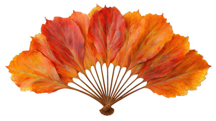 Autumn fan background isolated on a Transparent background, PNG file.