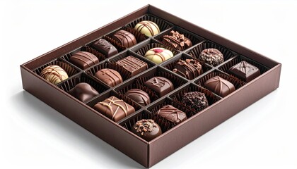 Assorted chocolates in a dark brown box (1)
