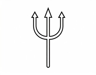 Simple black outline trident (2)