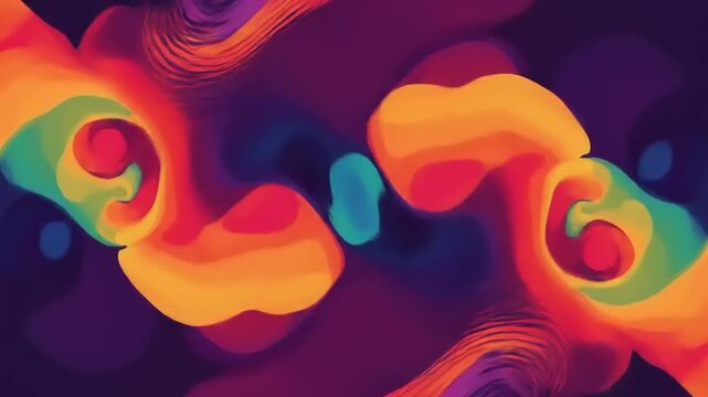 Abstract Fluid Art - Mesmerizing Rainbow Swirls and Dynamic Color Transitions.