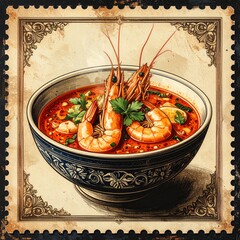 Vintage Stamp of Tom Yum Goong