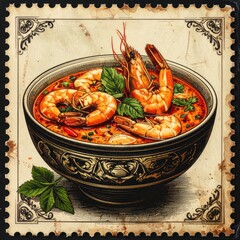 Vintage Stamp of Tom Yum Goong