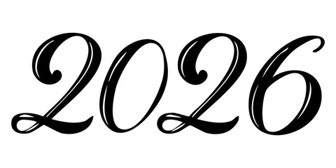 Obraz premium Happy New Year 2026 – holiday celebration number design