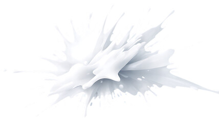 Fototapeta premium White liquid splash frozen in motion isolated on transparent background