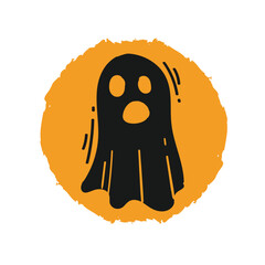 Happy halloween ghost element vector design isolated on white background.