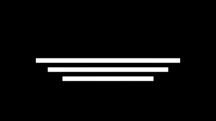 Title three line animation on black background. Simple and easy to use line animation . Lower Third animation with alpha Channel.
