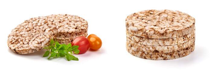 Rice cakes, isolated on white background