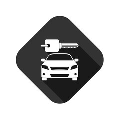 Car rental icon isolated on transparent background