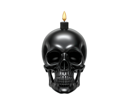 Dangerous menacing black skull bomb, an explosive weapon symbolizing death. lit fuse ready to detonate creates threatening concept for war and conflict