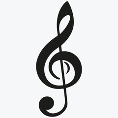 treble clef sketch illustration vector