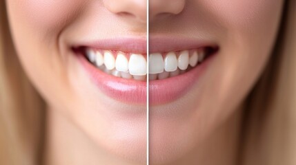 Teeth whitening before after comparison
