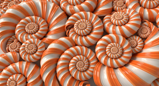 "Hypnotic Candy Spirals" – For the swirling orange-and-white spiral patterns.
