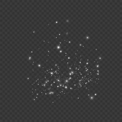 christmas light effect with glitter sparkle magic dust card white glow	