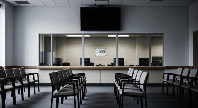 Silent corridors: Empty government office during closure due to pandemic