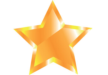 Obraz premium gold star on white background