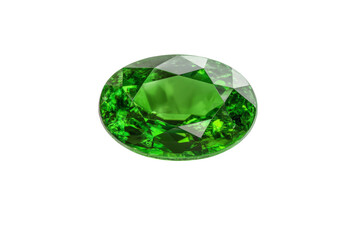 Fototapeta premium A green gemstone with a diamond shape