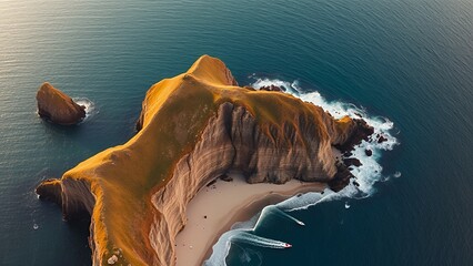 T-Rex Head Cove: Aerial View of a Hidden Beach
