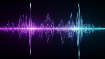 Vibrant audio spectrum analyzer visualization with dynamic wave patterns, perfect for music - Powered by Adobe