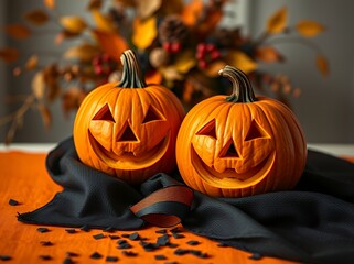 Whispering Gourd Duo on an Autumn Night