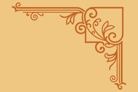 Decorative corner element with floral and scroll motifs