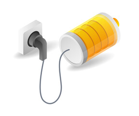 themed battery charging energy symbol concept illustration