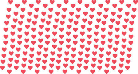 Vector art of seamless pattern of small red hearts