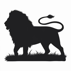 black silhouette of a Lion