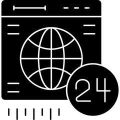24 Hours Icon Vector Element