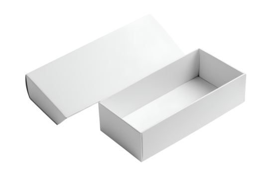 Blank white box, perfect for showcasing product packaging and unboxing experiences. Mockup ready.