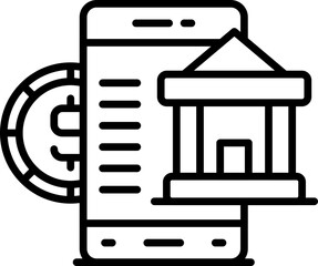 Fototapeta premium Bank Icon Vector Element