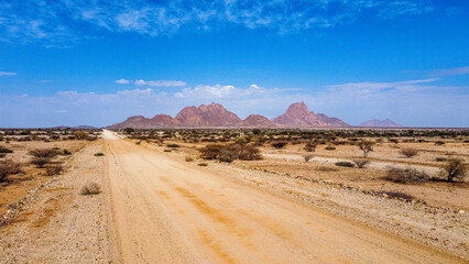 Route désertique au Damaraland
