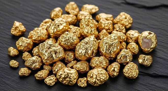 Golden Nuggets - A Collection of Shiny Gold Nuggets.