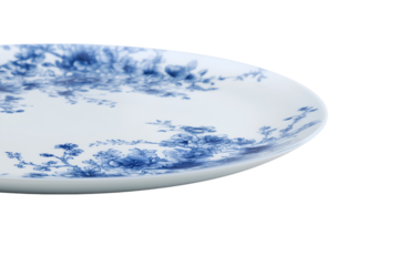 Elegant porcelain plate with blue floral design adds a touch of classic beauty to any table setting