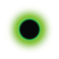 Vector art of black circle with green aura
