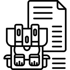 Backpack Icon Vector Element