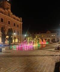 fountain at night