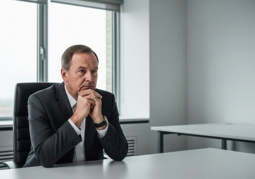 A Businessman Waiting on Critical Choice