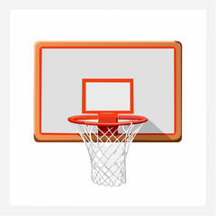 Basketball hoop &mdash; flat vector illustration