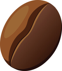 Fototapeta premium Realistic Coffee Bean with Central Groove – Rich Brown Texture for Beverage and Cafe Themes