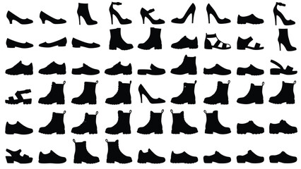 Diverse Footwear Silhouettes Pattern