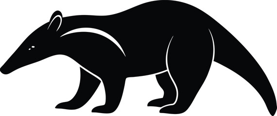 Black vector silhouette illustration of a horse animal mammal