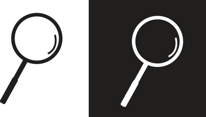 Magnifying Glass Vector Icon – Search and Zoom Symbol