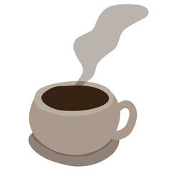 Cup of coffee vector illustration, aesthetic and ellegant 