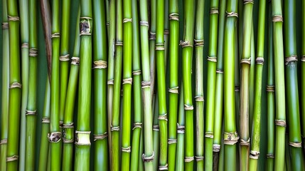 Fototapeta premium Vibrant Green Bamboo Stalks Background Texture